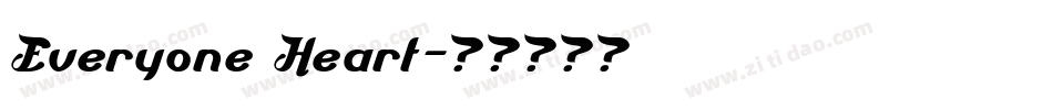 Everyone Heart字体转换